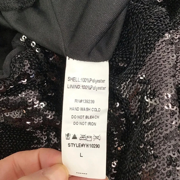 DO + BE Women’s Sequined High Rise Elastic Waist Shorts Party Disco NWT Size L - Picture 7 of 7